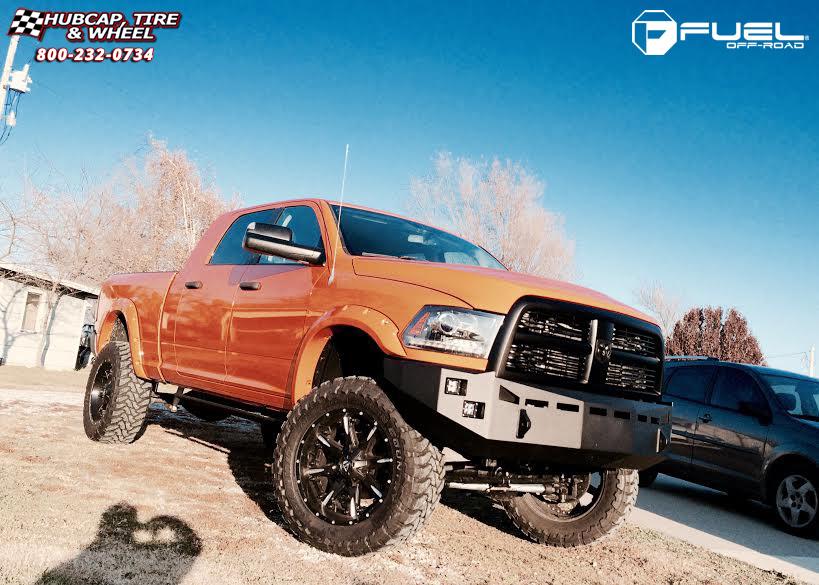 vehicle gallery/dodge ram fuel nutz d251 0X0  Matte Black & Milled wheels and rims